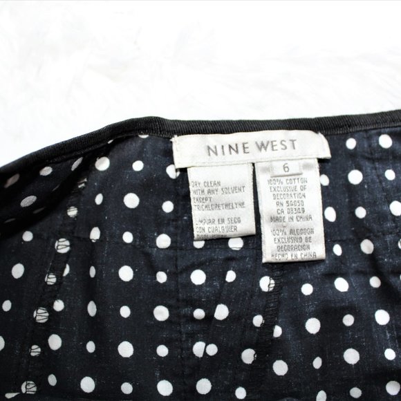 Nine West Polka Dot Pleated Skirt - Picture 7 of 10